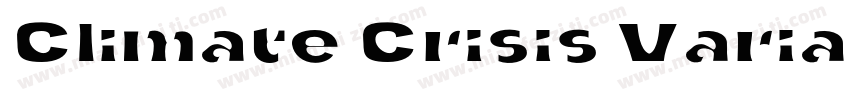 Climate Crisis Varia字体转换